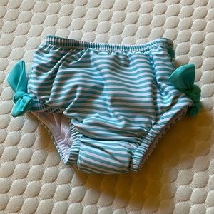 I Play Swimmy Diaper w/ Stripes & Side Bows 6 mos